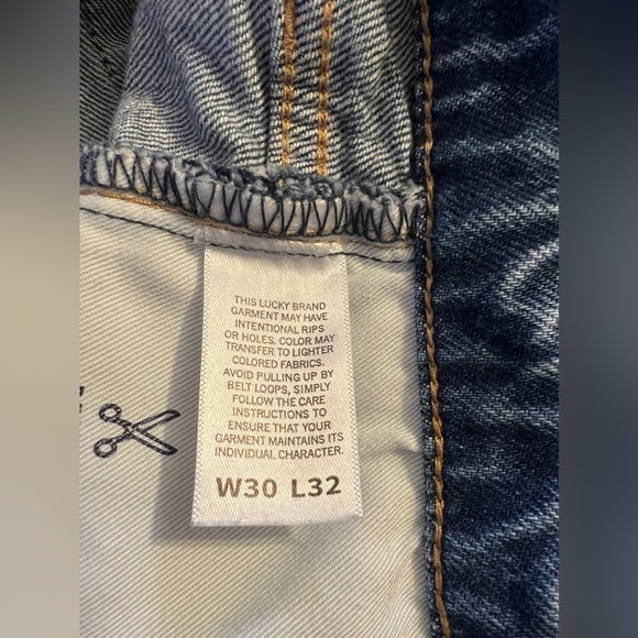 Lucky Brand Jeans Mens 30x32 223 Straight Light Wash Mid Rise Stretch Cotton - Picture 5 of 6